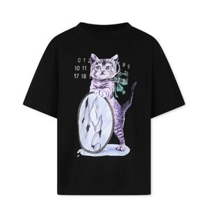 Maison  margiela  Black Cat Graphic T-Shirt